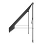 Graue Juskys Klemmmarkise Kapstadt 400x120 cm für Balkon und Terrasse.