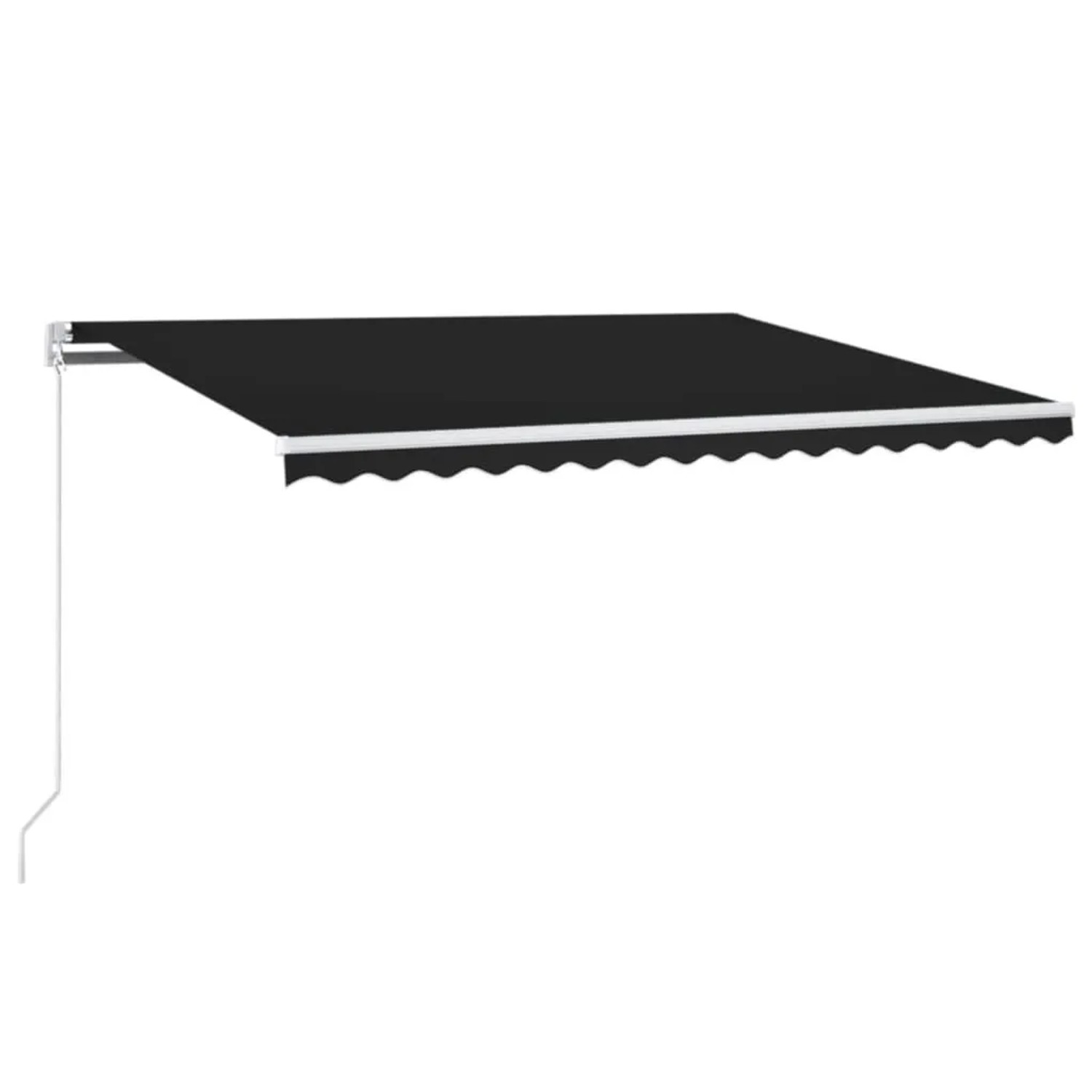 vidaXL Markise Manuell Einziehbar mit LED 400x350 cm Anthrazit 3068984