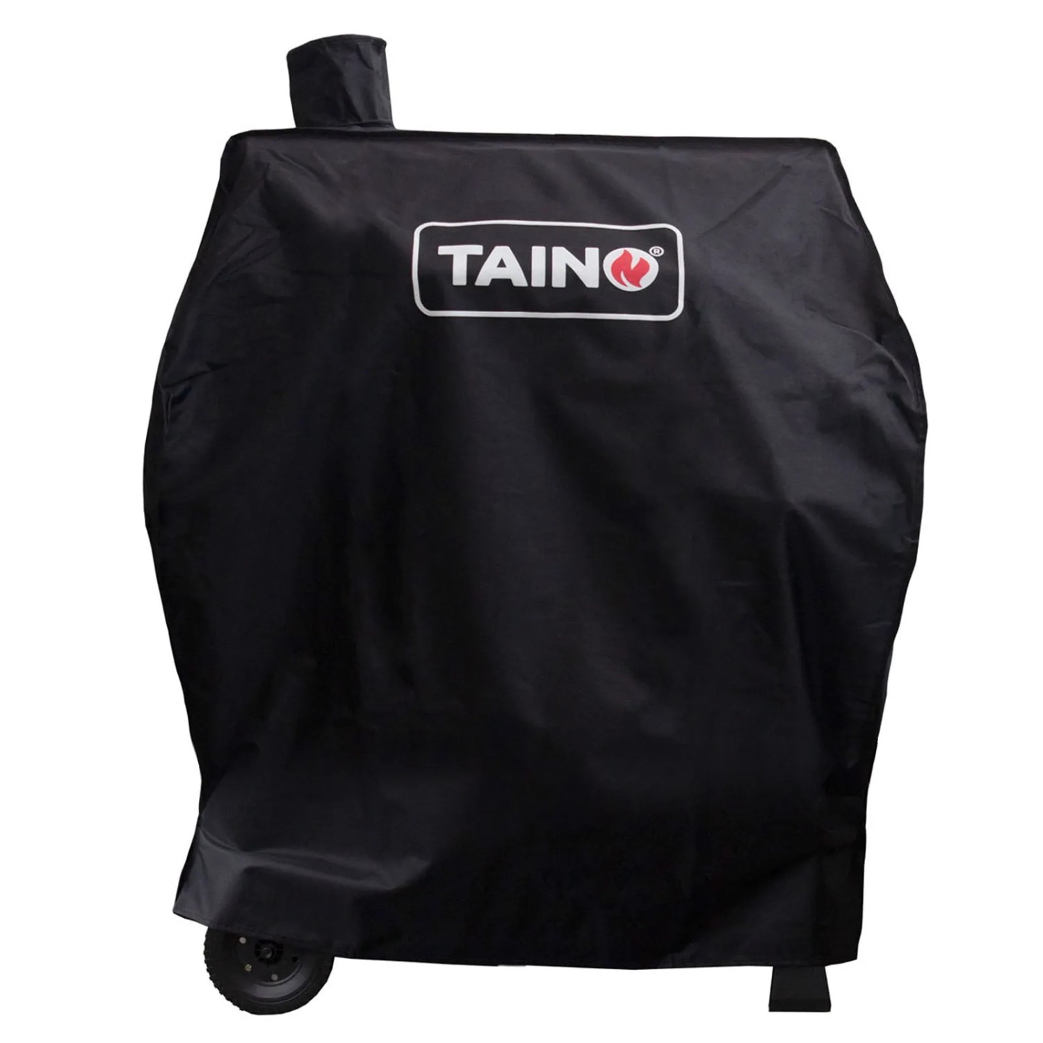 Schwarze Wetterschutzhaube für Taino Hero XXL Smoker Grillwagen Holzkohlegrill.