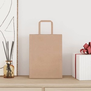 vidaXL Papiertragetaschen 250 Stk mit Henkeln Braun 21x11x28 cm 4101811