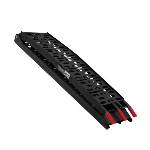 TRUTZHOLM klappbare Auffahrrampe, 228 cm, schwarz, für Autoanhänger und Motorräder.