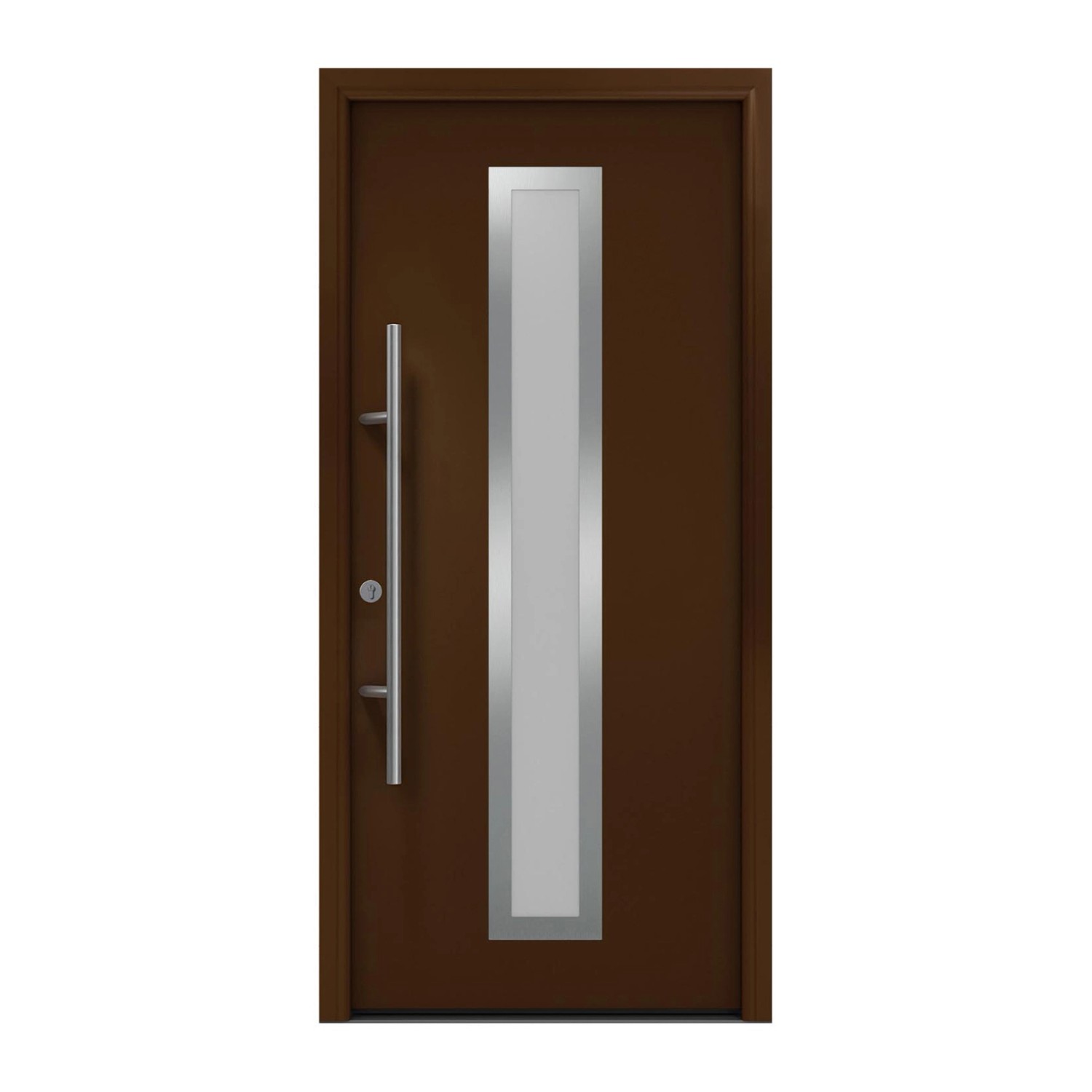 EcoStar Haustür Isopro Secur IPS 700S Terrabraun 110 cm x 210 cm DIN L günstig online kaufen