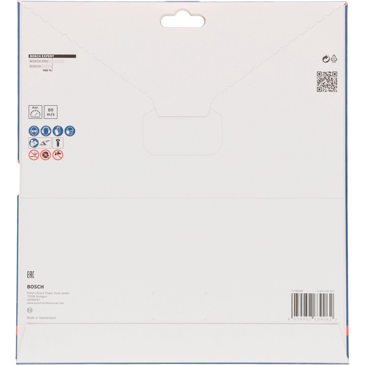 Verpackung der Bosch Trennscheibe Expert Carbide Multi Wheel Ø 230 mm.