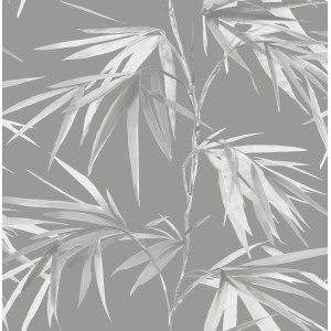 Superfresco Easy Vliestapete Asia Dark Grey mit Bambusmuster für tropische Akzente.