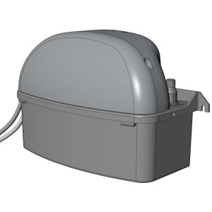 Setma Watersan Kondensatpumpe, Hebeanlage aus Kunststoff mit Anschlüssen und Kabel.