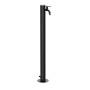 GardWell Wasserzapfstelle Comfort Round Schwarz aus gebürstetem Edelstahl mit zwei Auslässen.