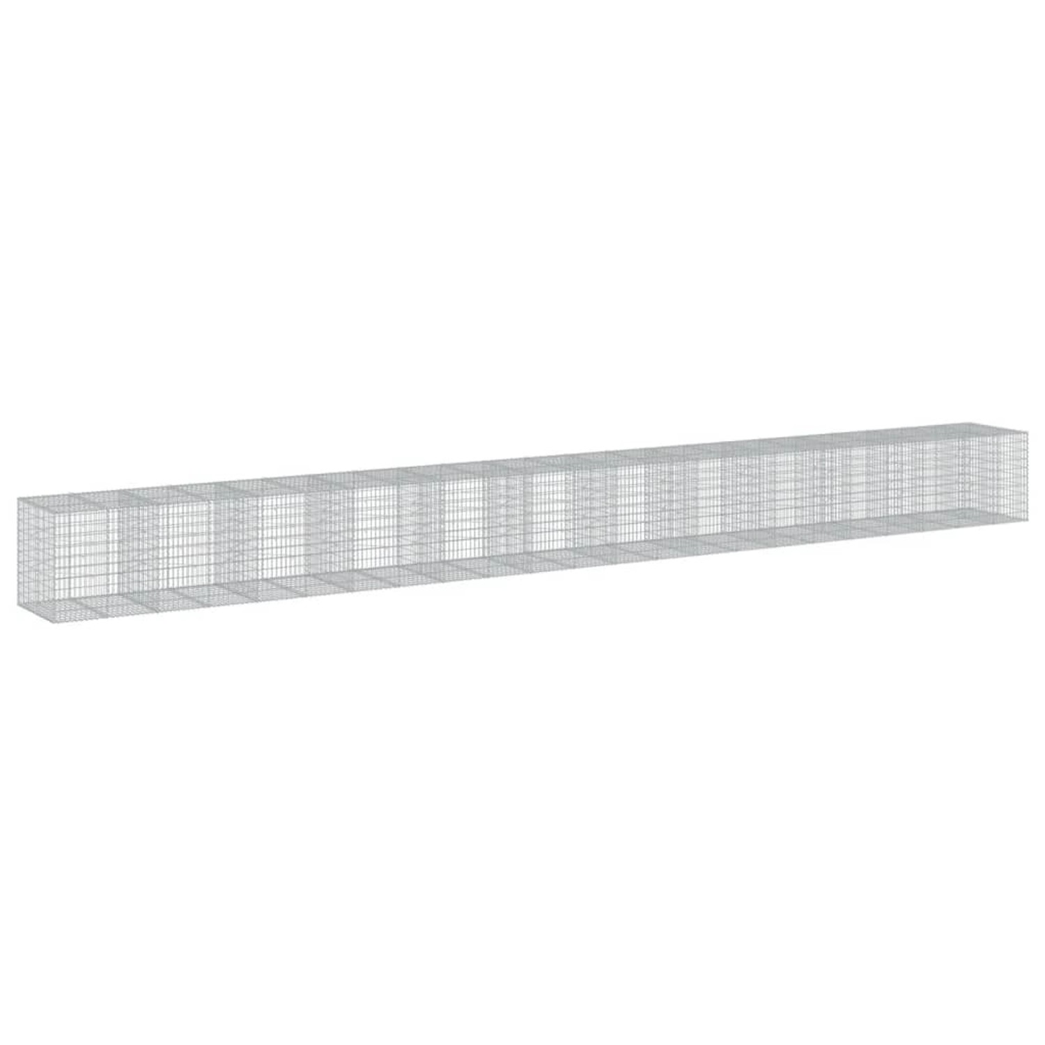 vidaXL Gabione mit Deckel 1150x100x100 cm Eisen 2162879