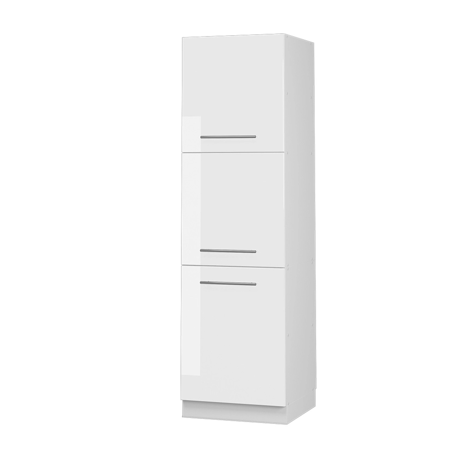 Vicco Herdumbauschrank Fame-Line Herdschrank Weiß Hochglanz/Weiß 60 cm