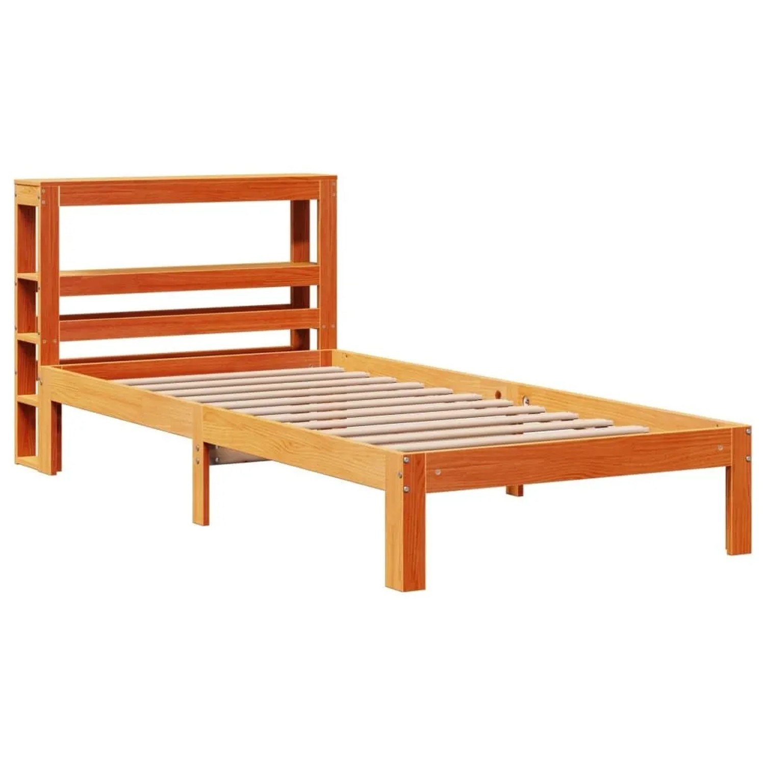 vidaXL Massivholzbett ohne Matratze Wachsbraun 75x190 cm Kiefernholz 330605 günstig online kaufen