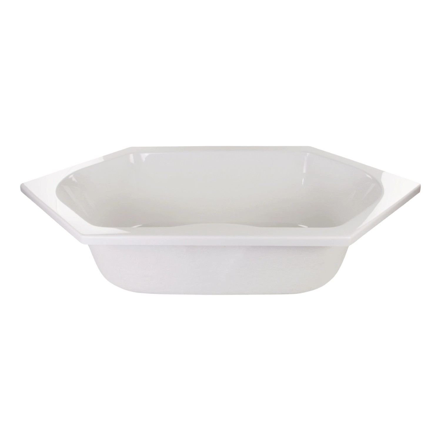 Calmwaters Sechseck-Badewanne Exclusive, 190x90 cm, Acryl Duowanne in Weiß.