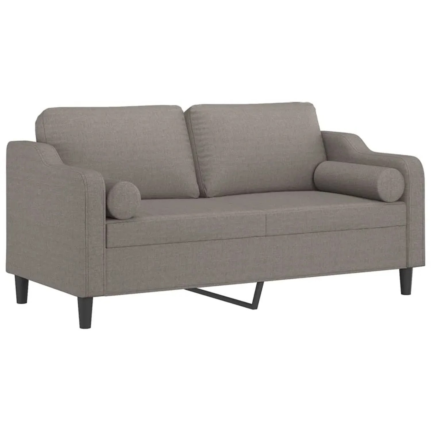 vidaXL 2-Sitzer-Sofa mit Zierkissen Taupe 140 cm Stoff 3200852 günstig online kaufen