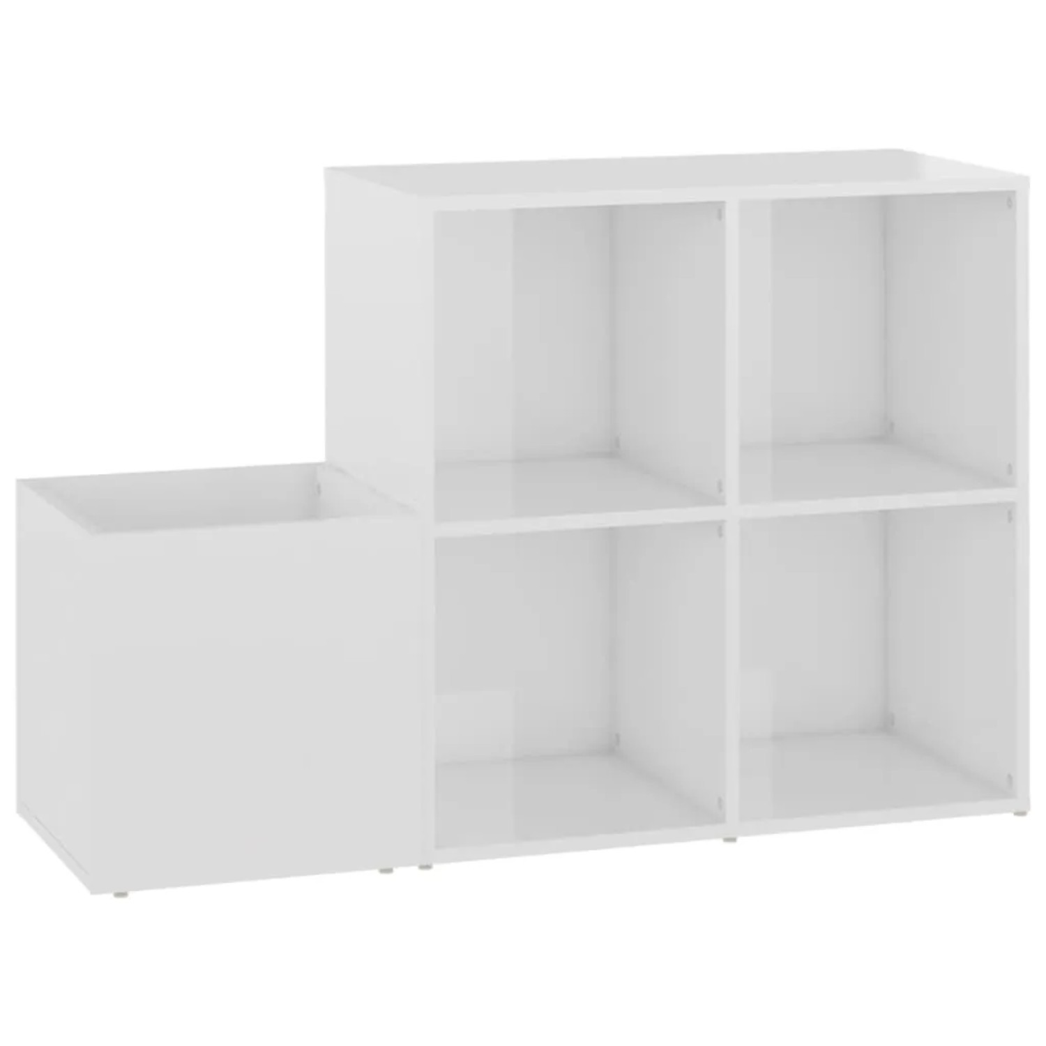 vidaXL Flur-Schuhschrank Hochglanz-Weiß 105x35,5x70 cm Holzwerkstoff 808257