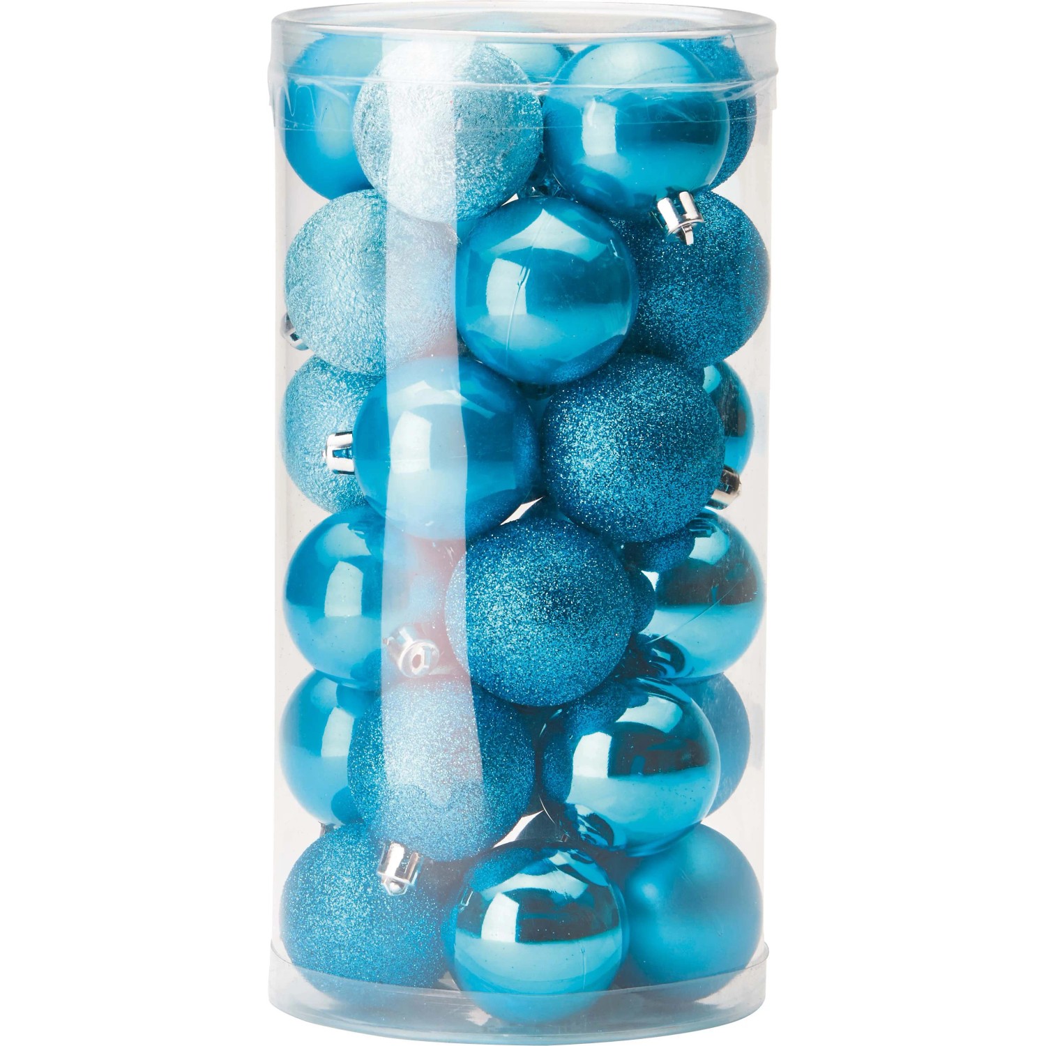 Weihnachtskugel-Set 30-teilig Blau
