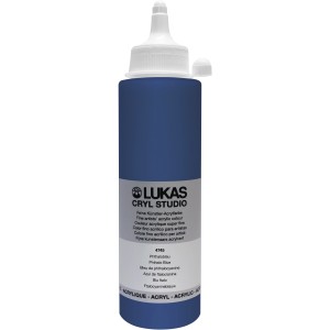 Lukas Cryl Studio Premium-Acrylfarbe, 250ml, Phthaloblau. Künstler-Acrylfarbe in Blau.