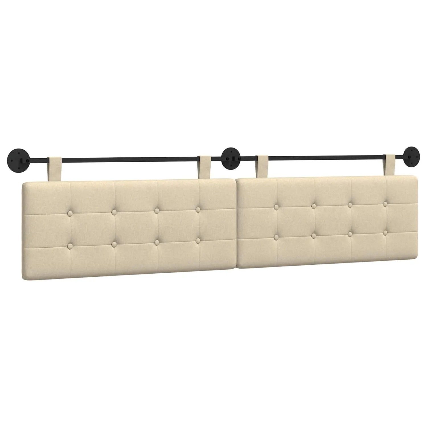 vidaXL Hängevorderseite Wandmontiert Creme 210 x 55 x 5 cm Stoff 42031998