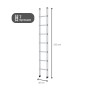 PROREGAL Anlegeleiter mit 7 Sprossen, 220cm hoch und 35cm breit.