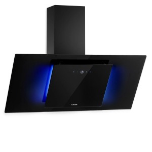 Klarstein Eleonora 90 Dunstabzugshaube 420 m³/h Touch-Panel Ambiente-Licht Schwarz