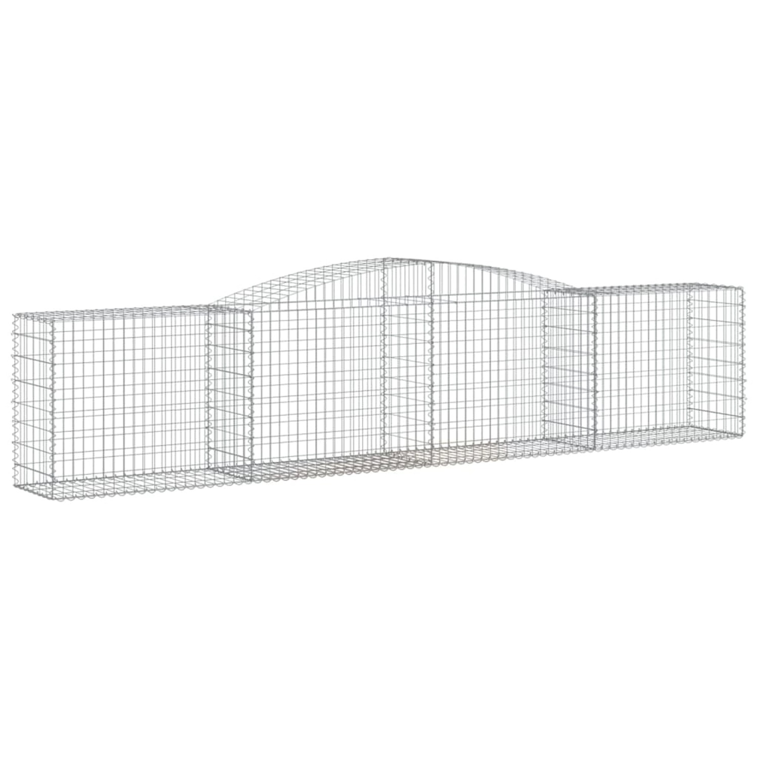 vidaXL Gabionen mit Hochbogen 7 Stk 400x50x80/100cm Eisen 1635468
