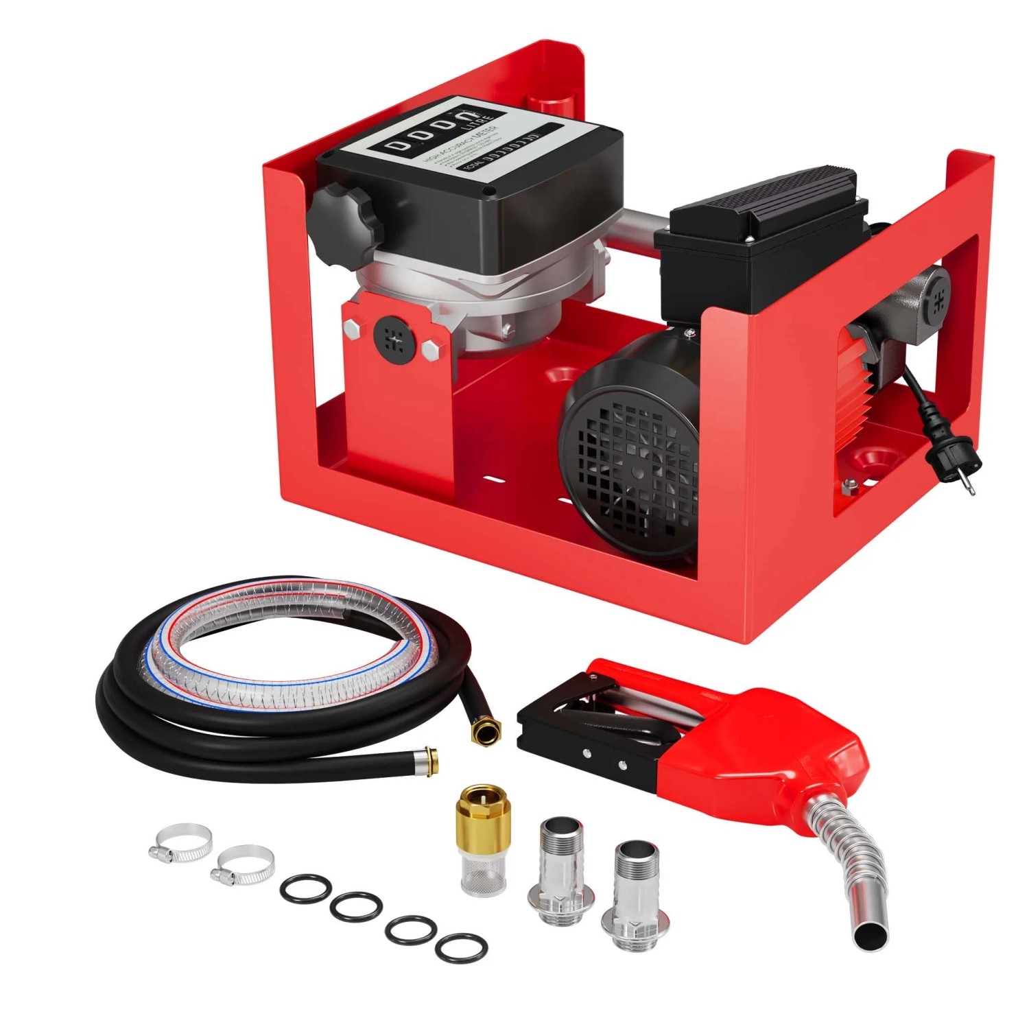 Wiltec Heizöl- Und Dieselpumpe 230V/600W 40L/Min Selbstansaugend Pumpe Pistole