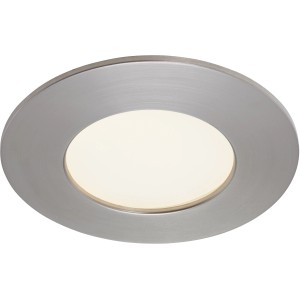 Runde Briloner LED-Einbauleuchte, Nickel matt, für Decken und Möbel.