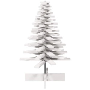 vidaXL Weihnachtsbaum zum Schmücken Weiß 100 cm Massivholz Kiefer 858205