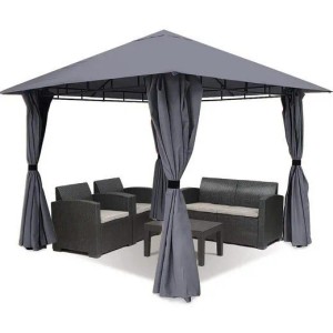 Sekey Pavillon 300x300 cm mit 4 Seitenteilen Wasserdicht Windfest Sonnenschutz