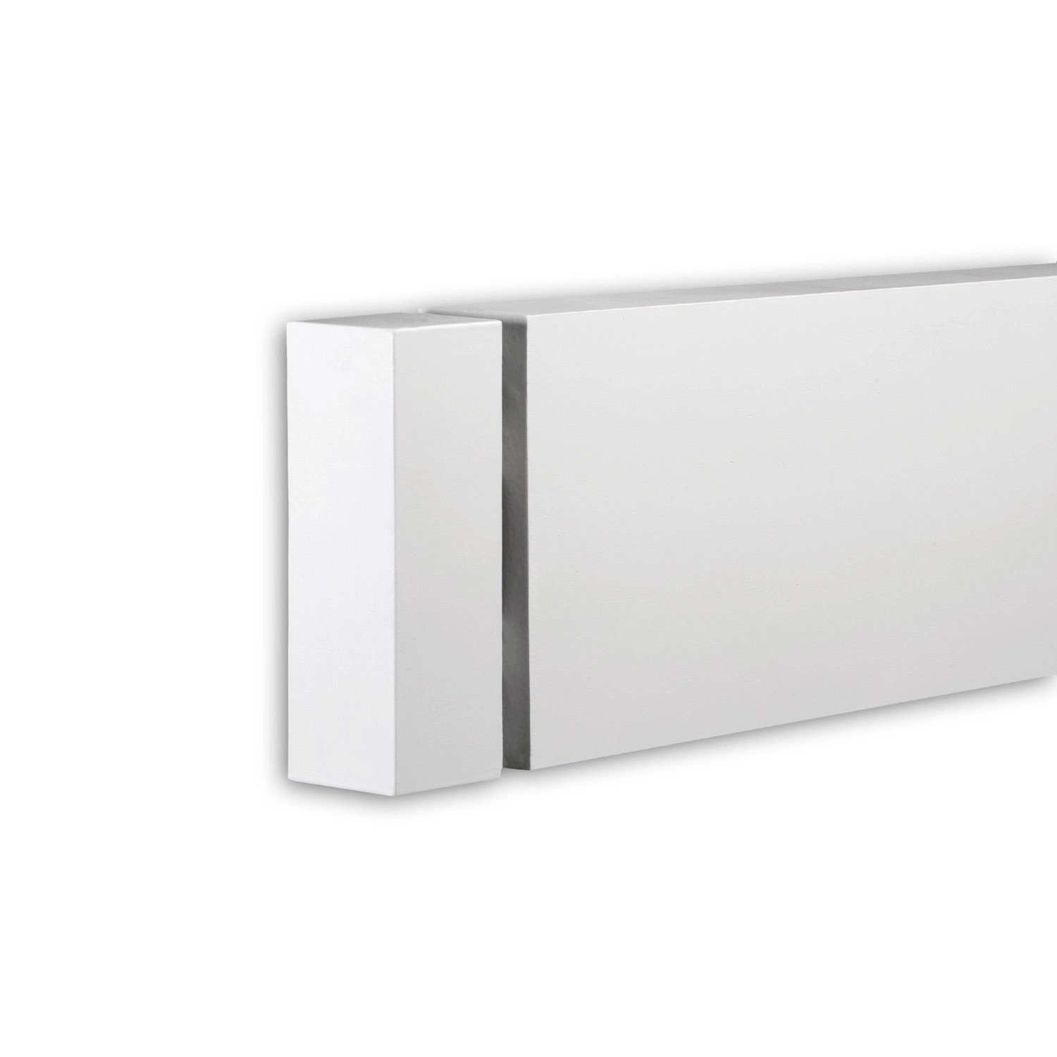 PROFHOME 403232 Stirnelement Außenstuck Zierelement Fassaden Element 6,2 cm x 6,2 cm x 19,1 cm Weiß