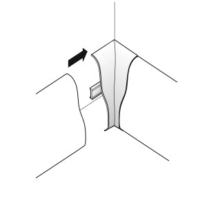 Parador Innenecke Typ 2 SL 4 in Alu-Optik für Sockelleisten.
