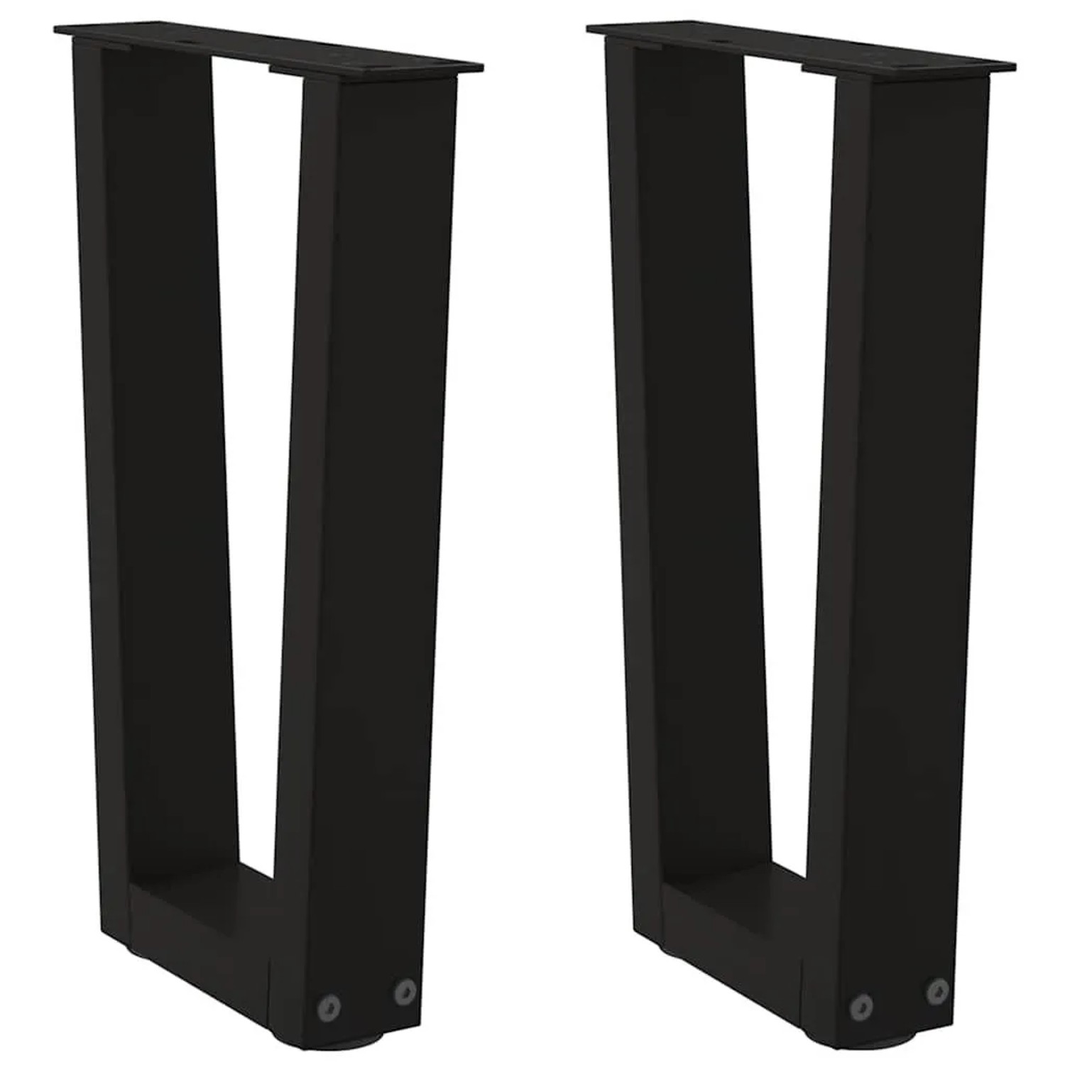 Thumbnail - vidaXL Couchtischbeine V-Form 2 Stk Schwarz 38x42-43,3 cm Stahl 4012624