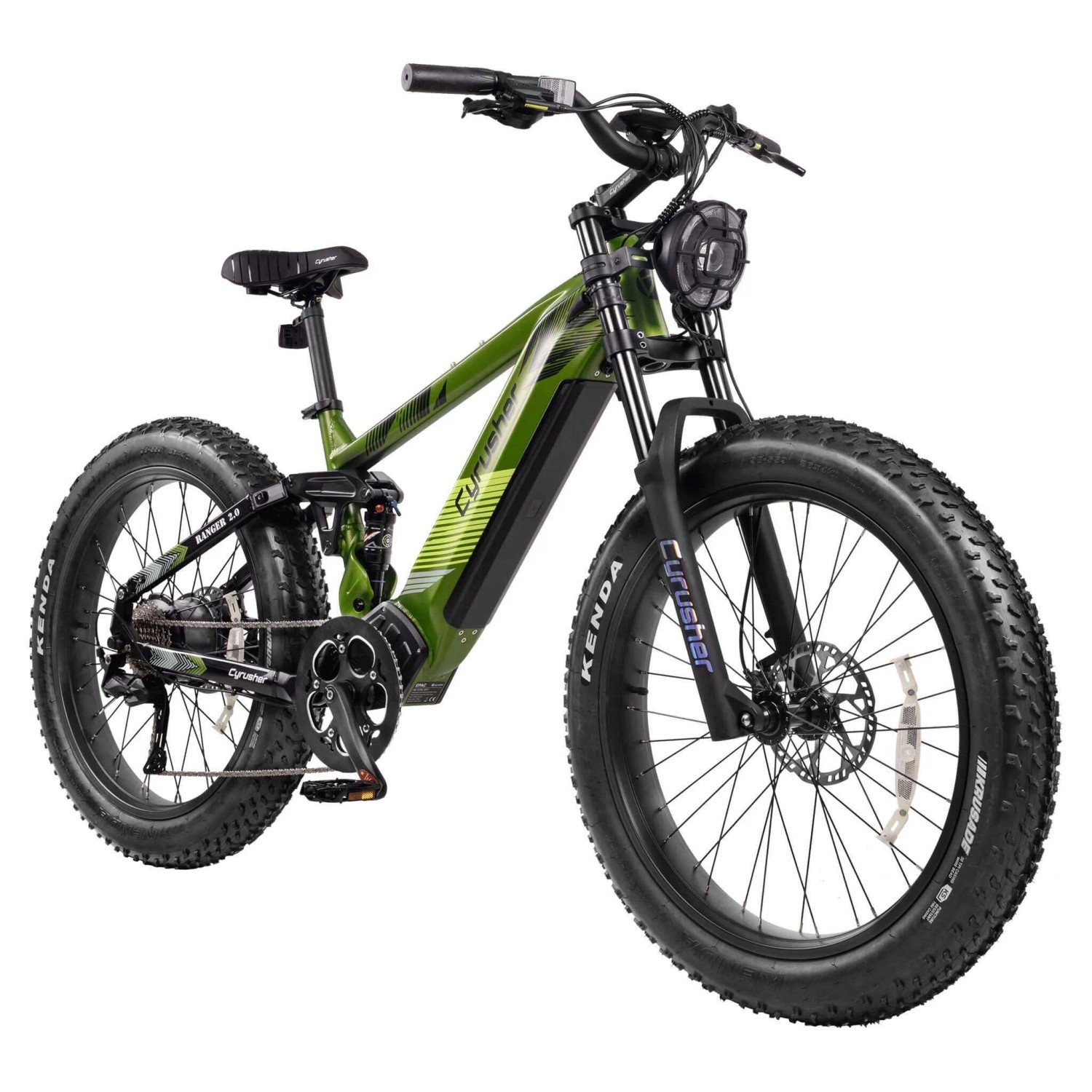 CYRUSHER Ranger 2.0 Elektro Mountainbike 52V 20Ah LG-Akku Vollfederung Shimano 9 Gang Schaltung