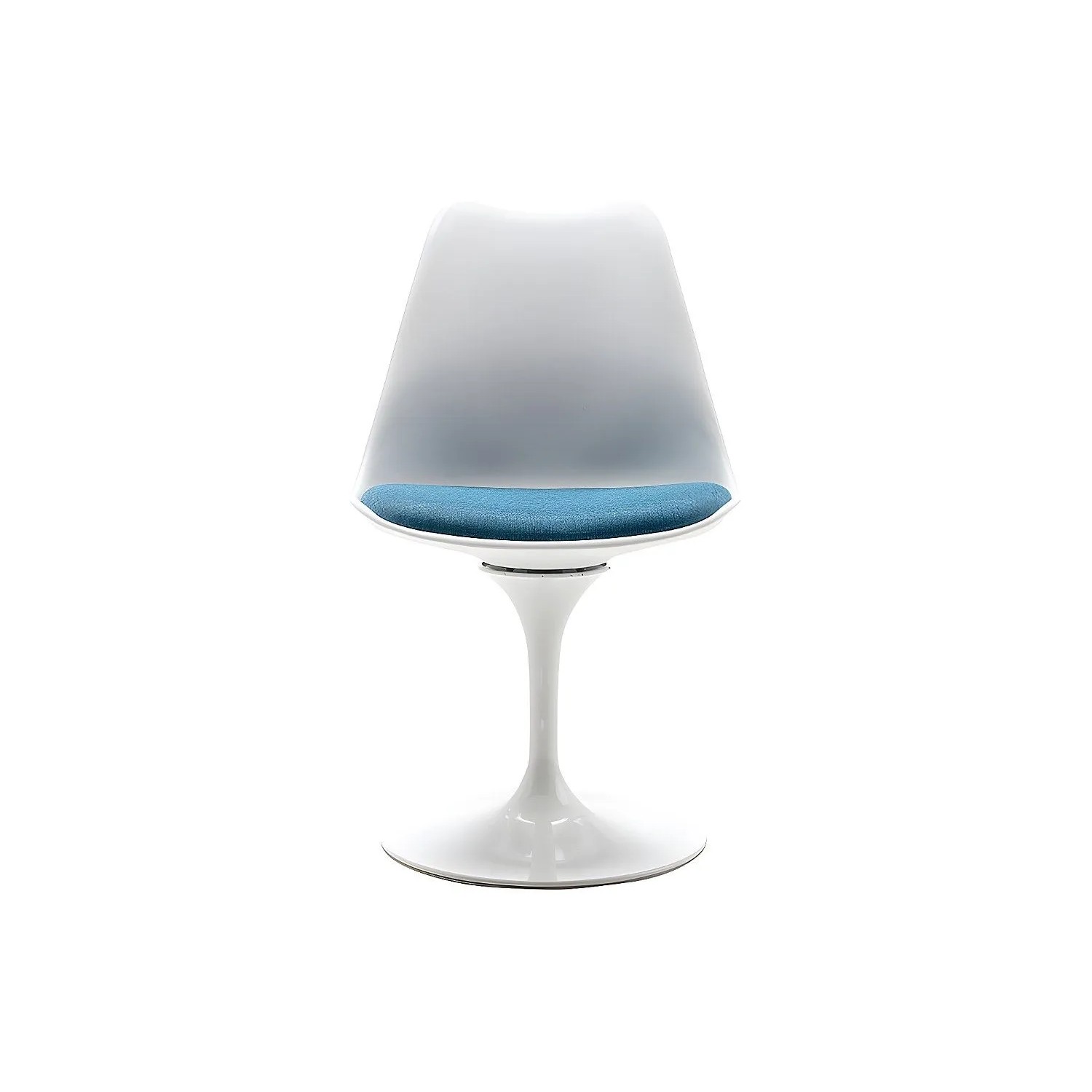 Vente-unique Stuhl Xafy Türkisblau  Weiß 49 cm