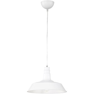Weiße Reality Pendelleuchte Will im Industrial-Look für den Innenbereich.
