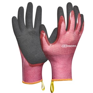 Gebol Arbeitshandschuhe Dahlia Gr. 5, Beere, mit doppelter Beschichtung für optimalen Schutz.