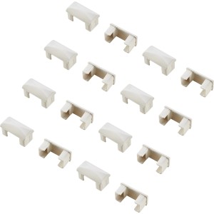 Fußkappen für Lounge-Set Noralee, 50x28 mm, 16er-Set aus Kunststoff.