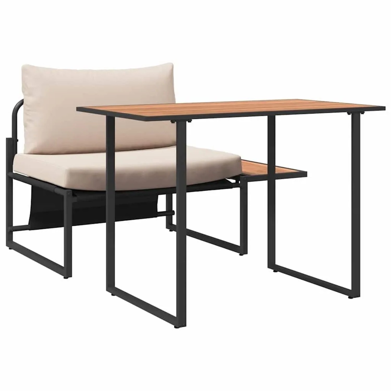 vidaXL Garten Essgruppe 2-Tlg Taupe Stahl 42004139 günstig online kaufen