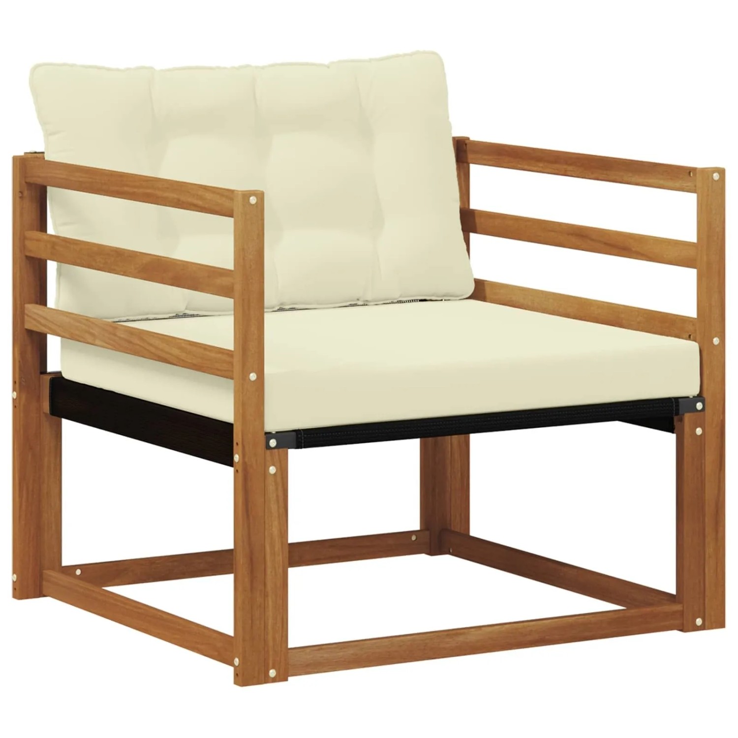 vidaXL Outdoor-Sofagarnitur Massives Akazienholz und Textilene Natur 3436310