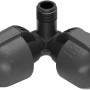 Gardena Winkelstück für Sprinkler-Systeme, 25 mm x 13 mm Außengewinde.