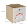 Relaxdays Aufbewahrungsboxen für Kinder 4er Set Vlies Pappe Stahl Bunt Faltbar 30 cm x 30 cm x 30 cm_4