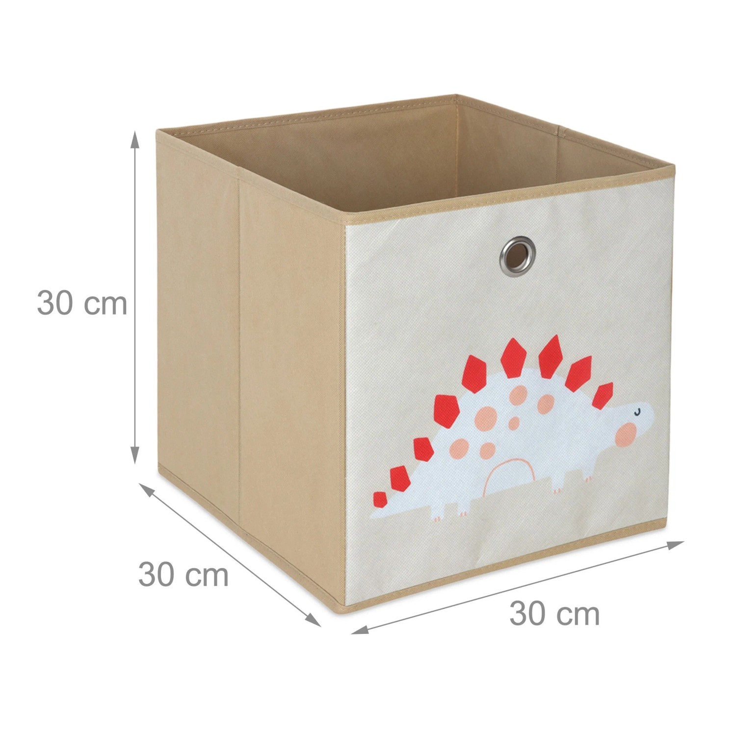 Relaxdays Aufbewahrungsboxen für Kinder 4er Set Vlies Pappe Stahl Bunt Faltbar 30 cm x 30 cm x 30 cm_4