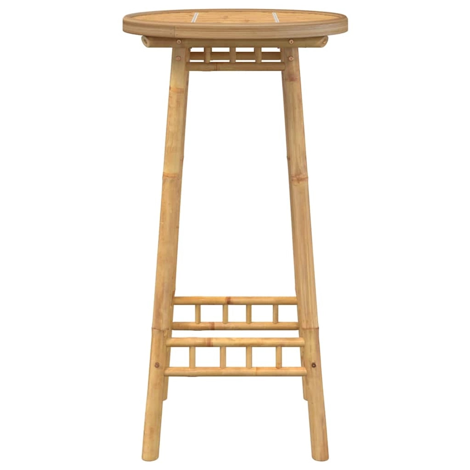 Runder vidaXL Garten-Bartisch aus Bambus, Ø55x100 cm. Ideal für Garten, Balkon oder Terrasse.