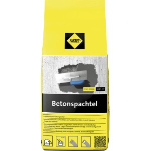 Sakret Betonspachtel, 5 kg Sack, zum Ausbessern und Glätten von Betonflächen.