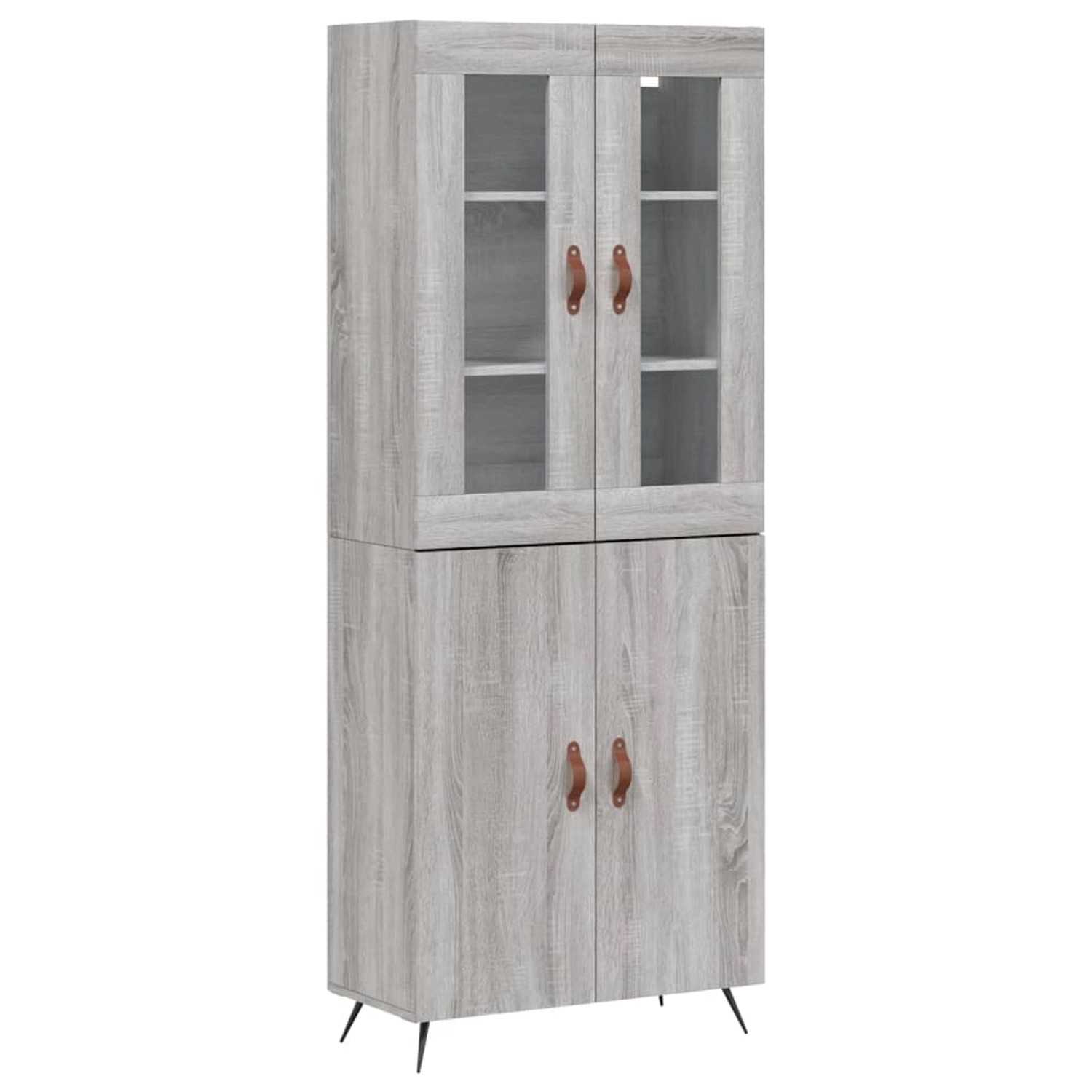 vidaXL Highboard Grau Sonoma 69,5x34x180 cm Holzwerkstoff 3198191 günstig online kaufen
