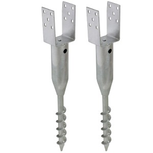 TRUTZHOLM 2x U Profil Bodenhülse zum Einschrauben 9x9 cm 68,5 cm Länge Feuerverzinkt