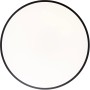Weiße LED-Deckenleuchte Slimline, Ø 49 cm, mit schwarzem Rand. Dimmbar und mit CCT-Technologie.