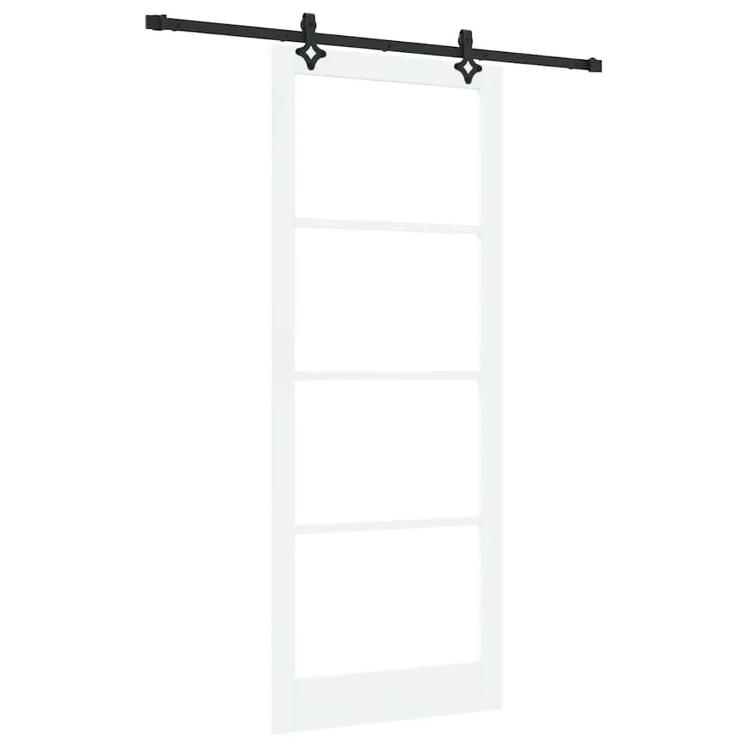 vidaXL Schiebetür ORKDAL Weiß und Schwarz 93 x 232 cm 3332180