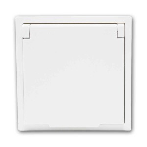 McPower SHALLOW Steckdose IP44 Weiß 250V16A mit Rahmen