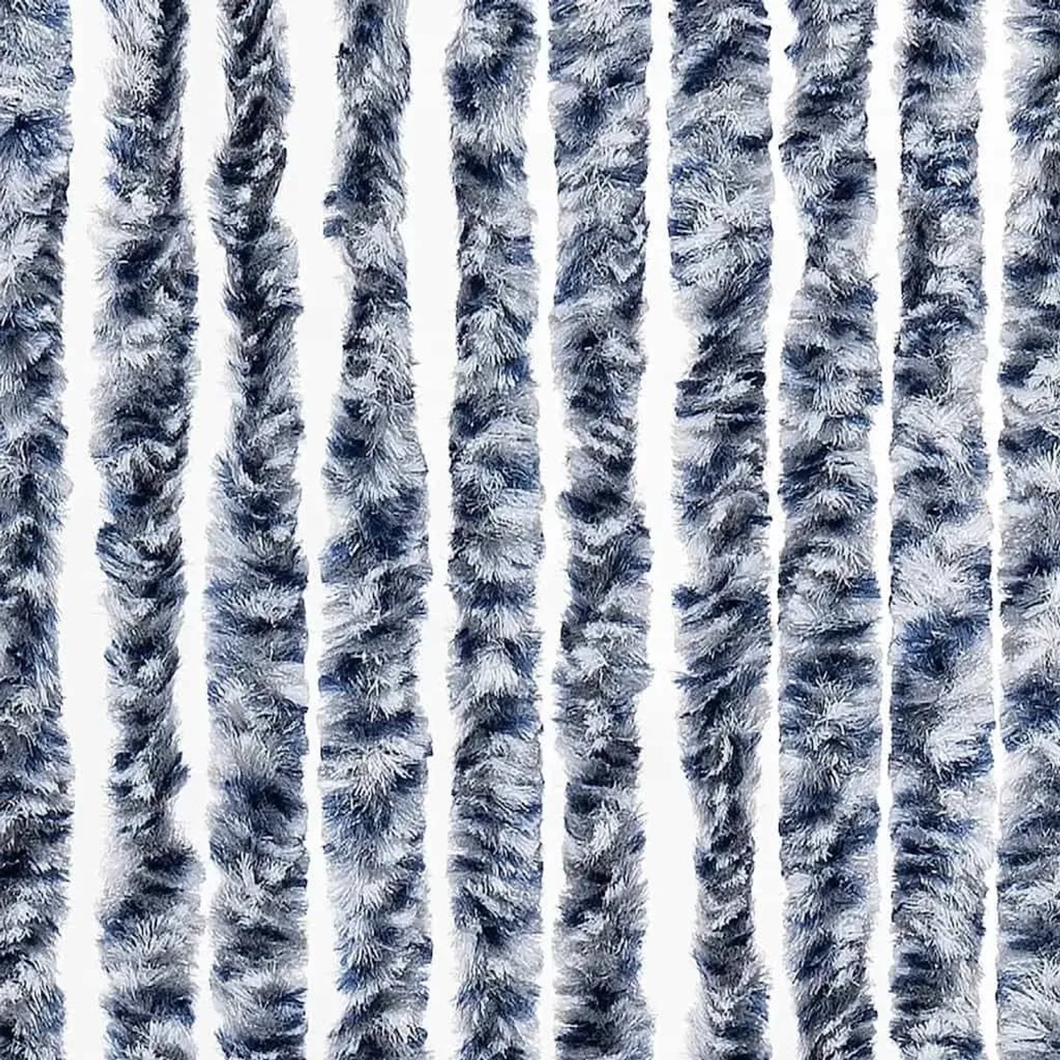 Blau-weißer Insektenschutz-Vorhang aus Chenille (56x200 cm) von vidaXL.