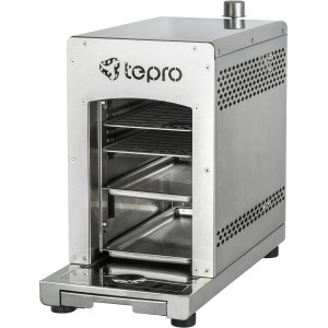 Tepro Toronto Gas-Steakgrill mit Oberhitze, Edelstahl, mit Grillrosten und Fettschublade.