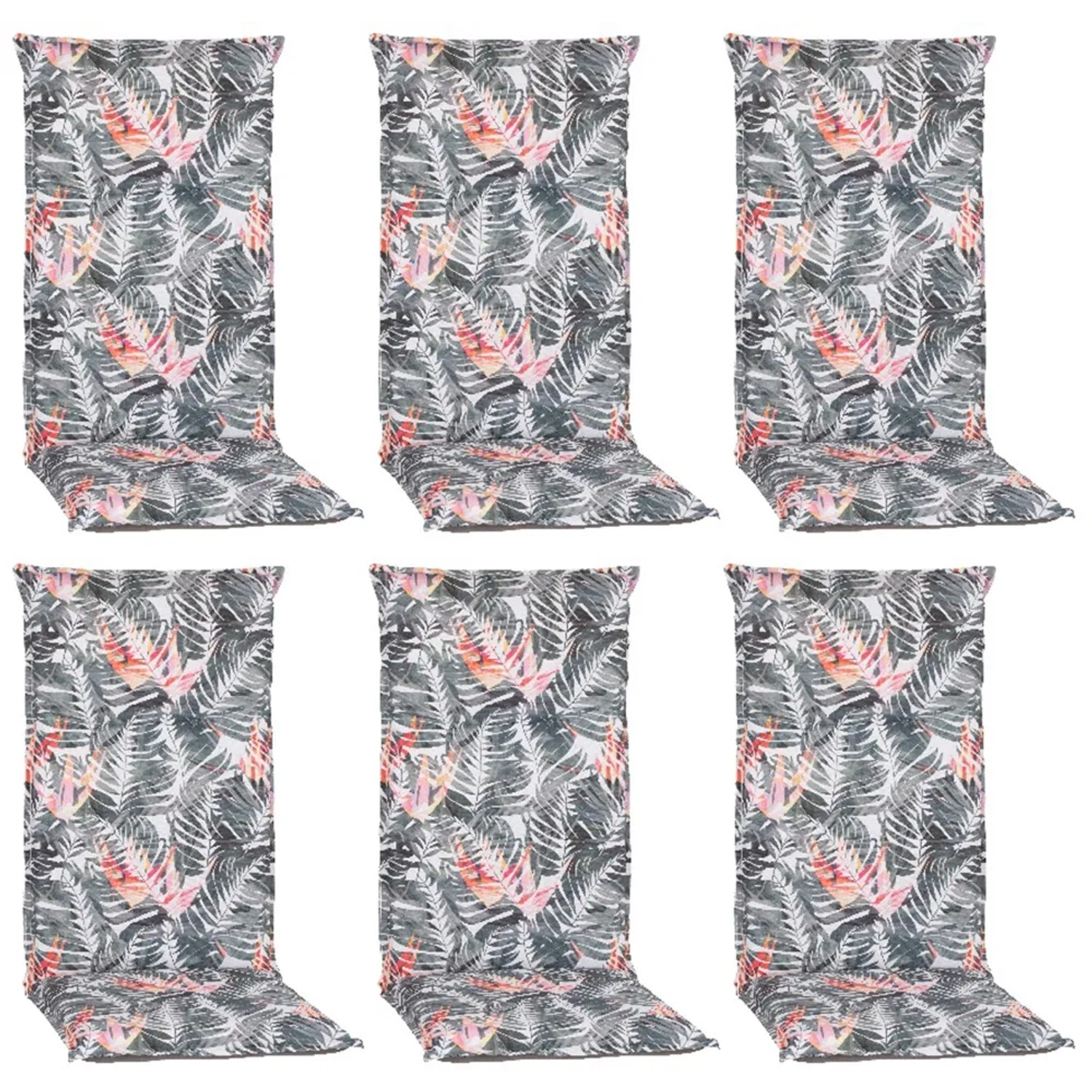 Beo Sitzauflage Hochlehner Tamky 6er Set Weiß Blumenmuster