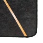Waschbarer, rutschfester Teppich in Schwarz und Gold, 190x300 cm.